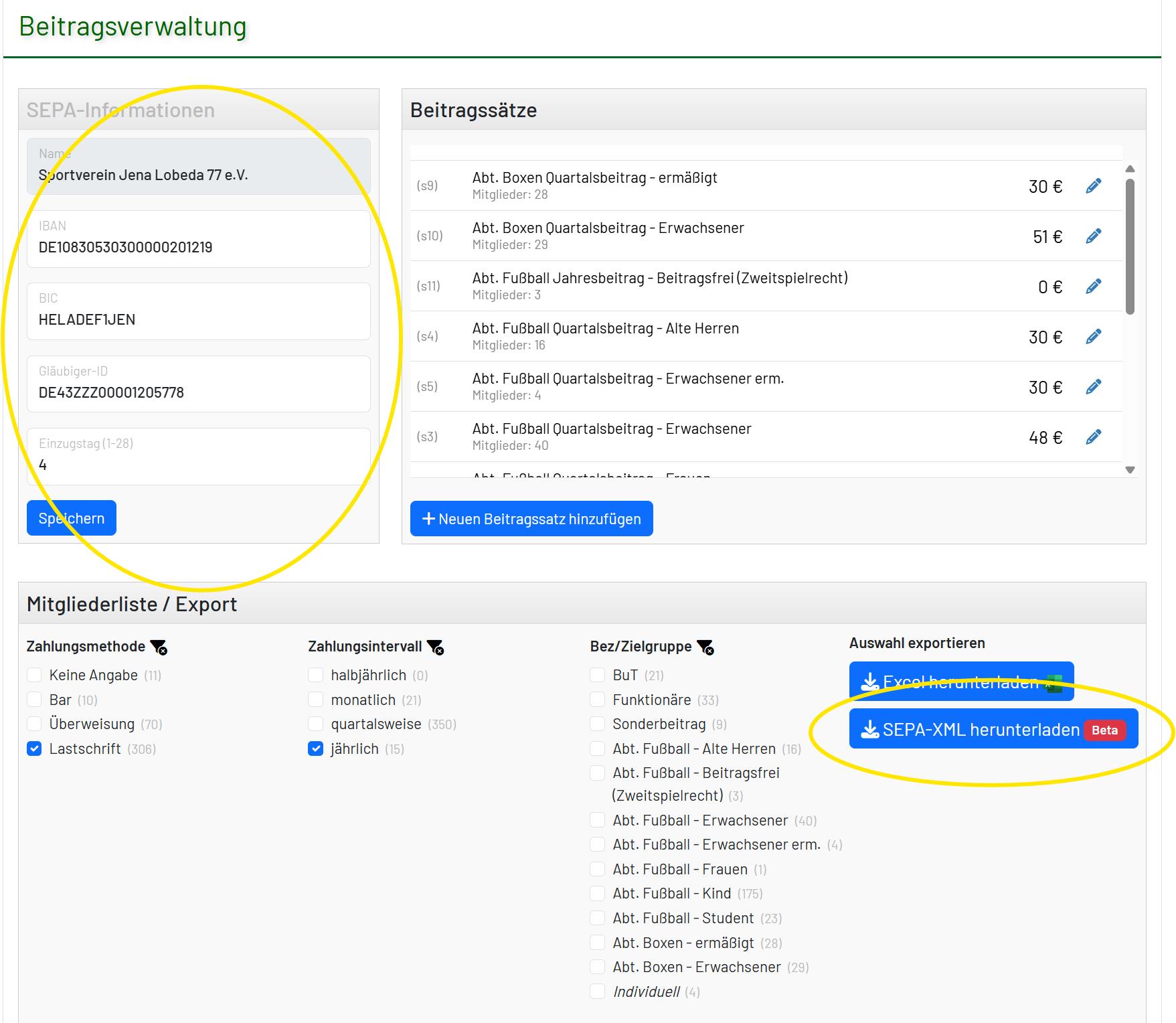 SEPA-XML-Export stellt Verbindung zu vorhandenen Bankingmodulen her